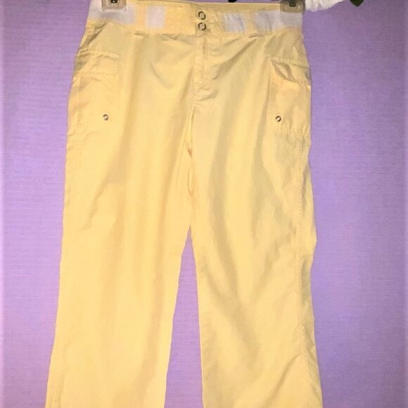 New Without Tags Bass Yellow Size 2 Skinny Ankle Cropped Capris - Picture 2 of 7